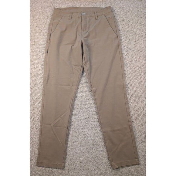 Bylt Everyday Pant 2.0 Men’s Slim Fit 33 (Fits 31) Tan Khaki Stretch Tech Chino - Picture 1 of 7